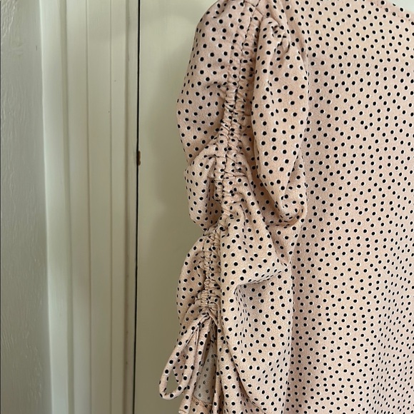 Adrianna Papell Pink Ruffled Blouse with Relaxed Fit - Picture 4 of 5